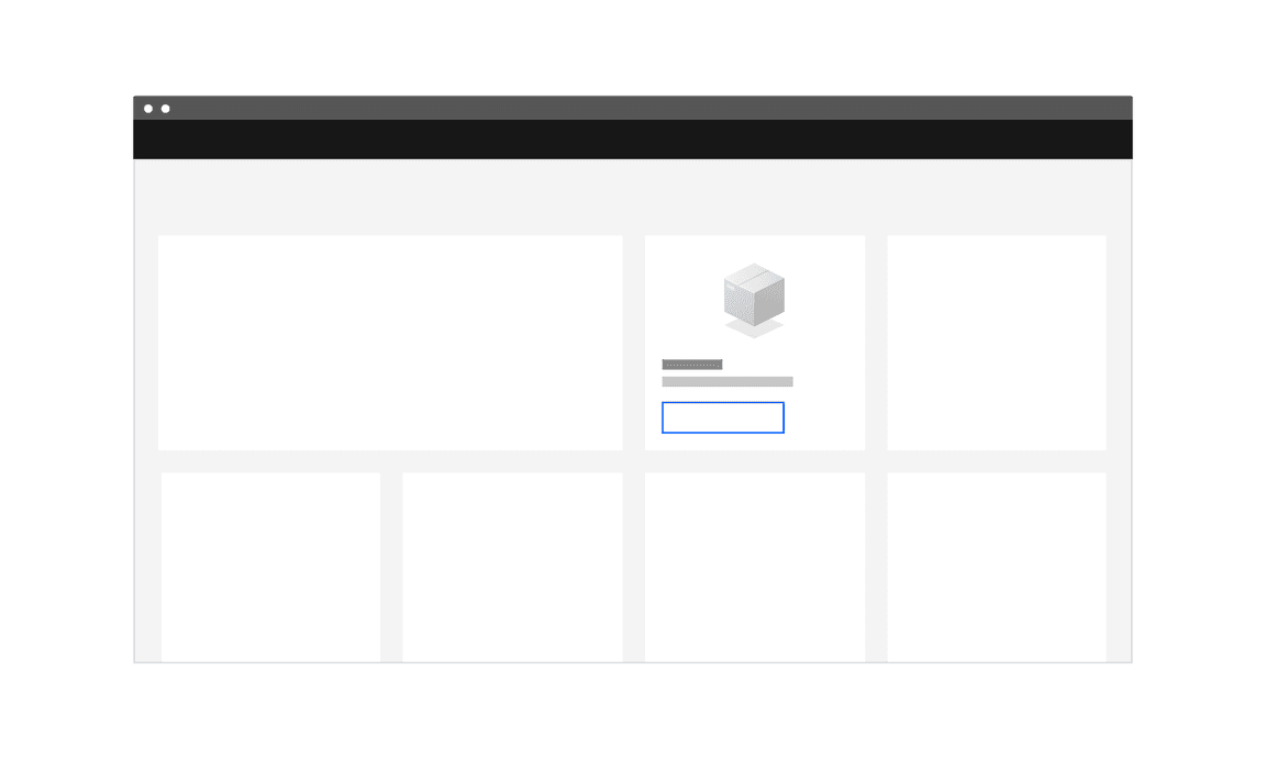 Layout for empty state in a small tile Layout for empty state in a small tile